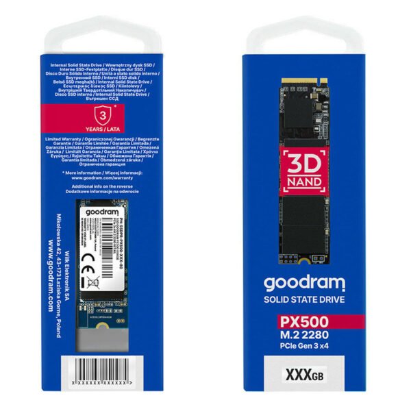 PX500 NVME PCIE GEN 3 X4 SSD 256 Gb