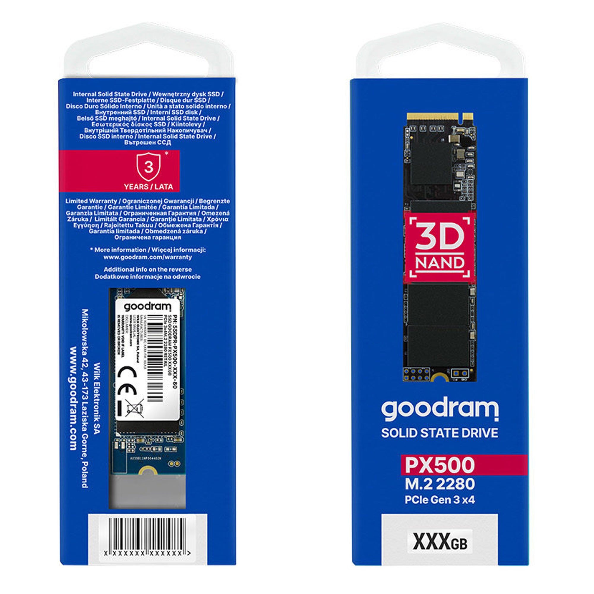 Goodram PX500 NVME PCIE GEN 3 X4 SSD 256 Gb 