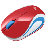 Logitech M187 Mini Souris Wi-Fi optique (Rouge) tera