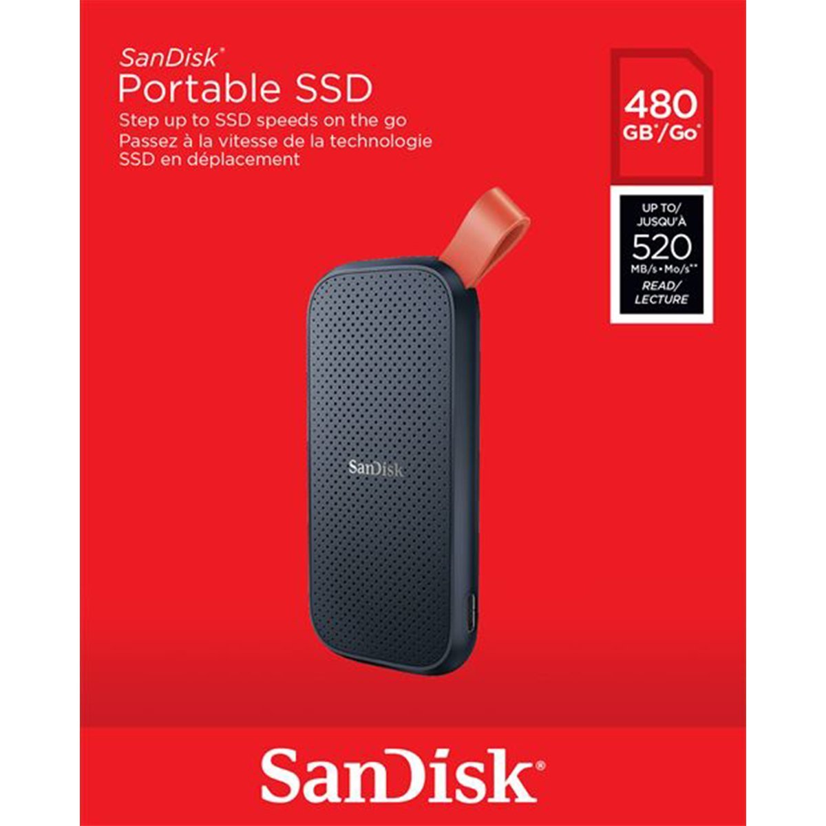SanDisk 480GB DISQUE SSD PORTABLE E30 USB 3.2 -Type-C 